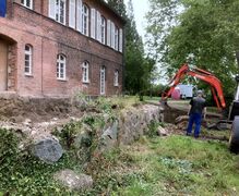 The old terrace is being taken down