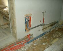 Installation of plumbing